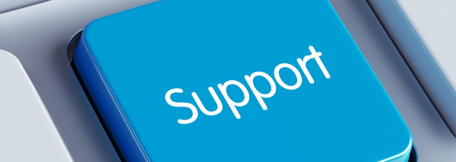 Support Button Image of a support button