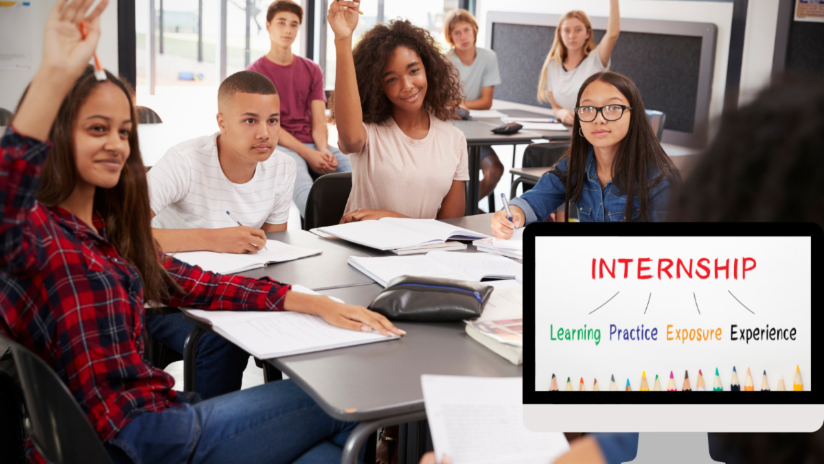 high schoolers working Image of High School Students