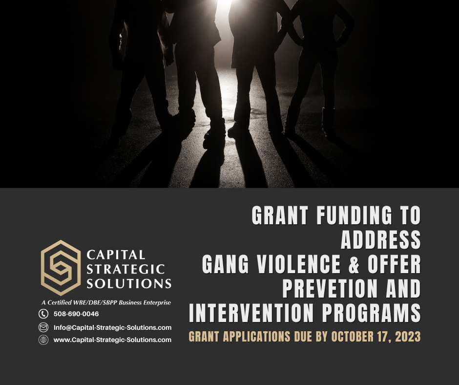 Grant funding to address gang violence Gang Violence and Offer Prevention