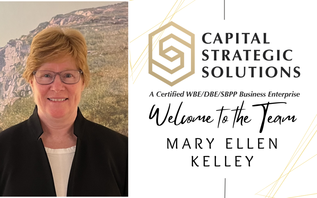 Welcome Mary Ellen Kelley, Senior Project Manager