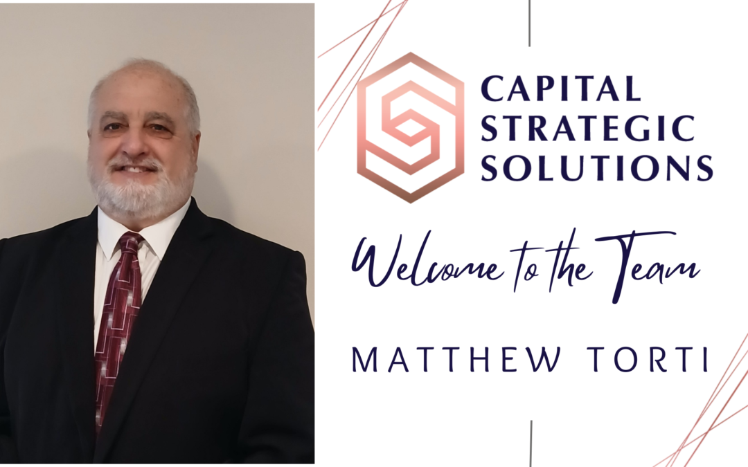 Welcome Aboard Matthew Torti, Senior Project Manager