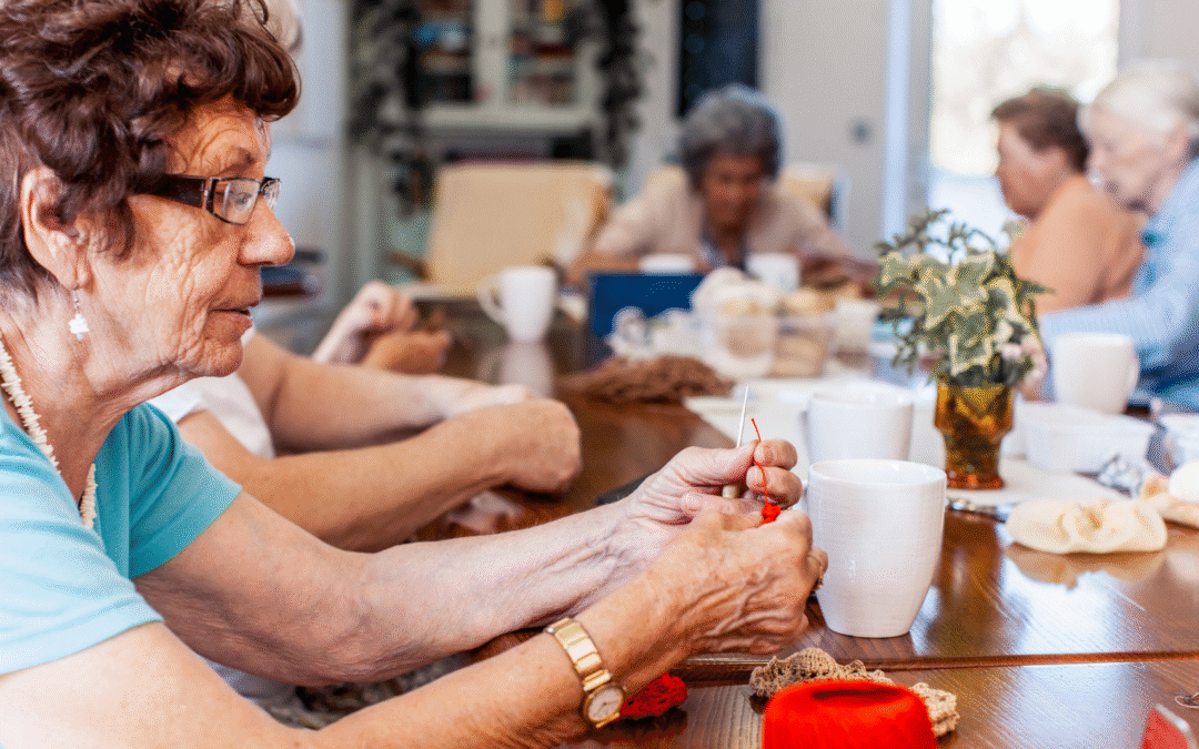 Senior Citizens at communal table