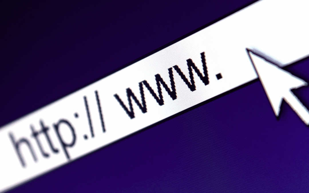 Close-up of a web browser address bar with "http://www." and a white arrow cursor, symbolizing internet access and the World Wide Web.
