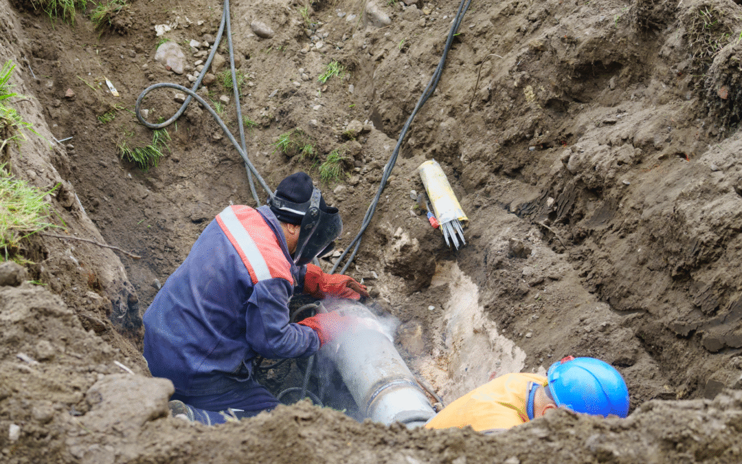 Men working on water main repair