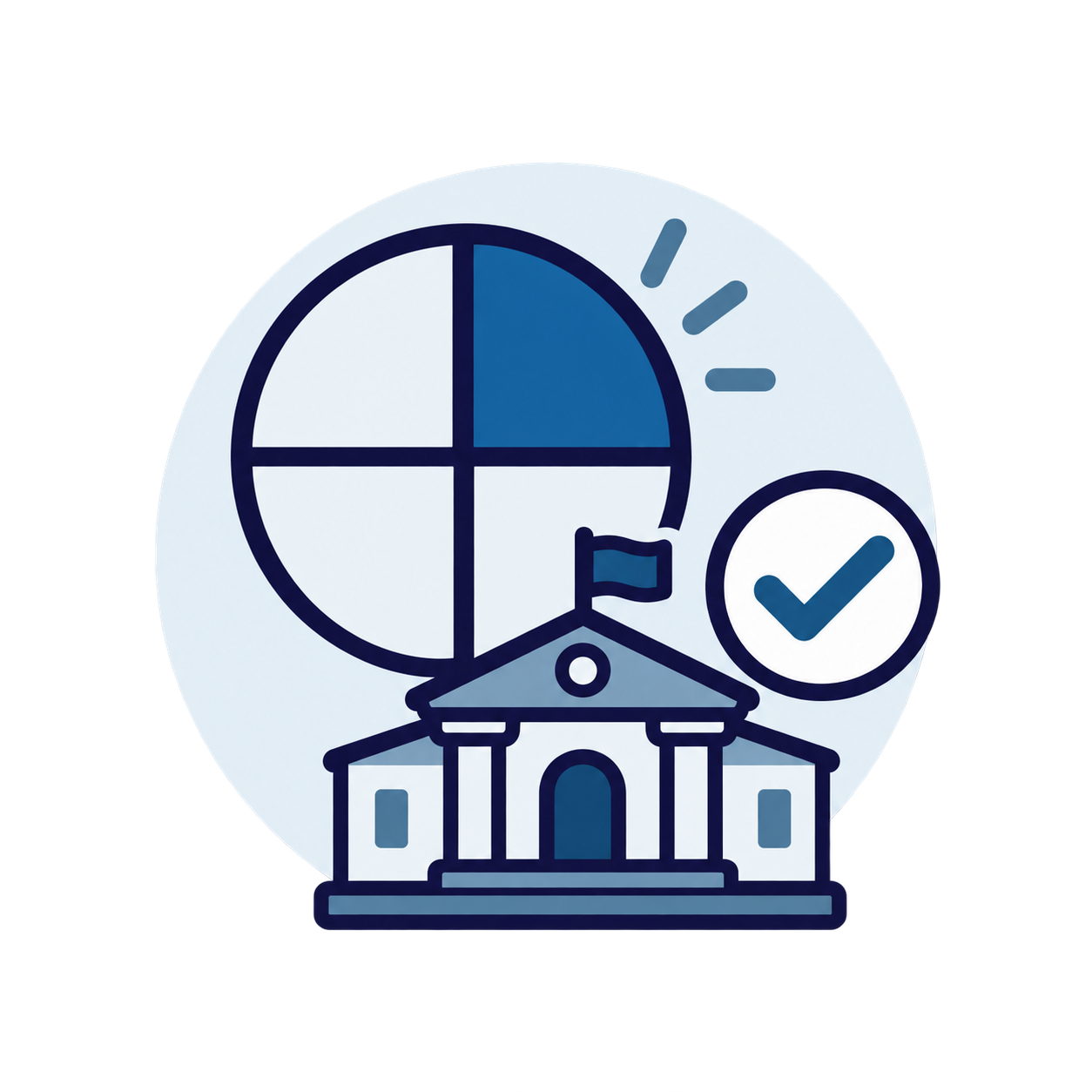 Icon representing lower cost per organization